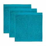 möve Superwuschel Seiftuch 30 x 30 cm aus 100% Baumwolle, lagoon 3er Set
