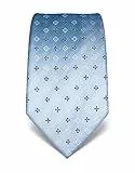 Vincenzo Boretti Herren Krawatte reine Seide gemustert edel Männer-Design zum Hemd mit Anzug für Business Hochzeit 8 cm schmal/breit hellblau