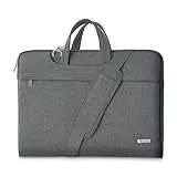 Voova Laptoptasche,15 15,6 16 Zoll, Wasserdicht Stoßfest, Notebook Schultertasche, mit Schultergurt und Versteckbarer Griff，Kompatibel mit Macbook Dell Acer ASUS Samsung Hp Lenovo, Grau