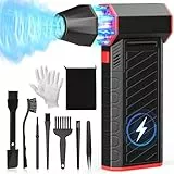 Elektrische Staubgebläse, 10 In 1 Pro Elektrische Druckluftspray für PC Reinigungsset, 3-Gang 150000 U/min Air Duster mit Licht, Reinigung für PC, Elektronik, Sofa, Auto, Bürogeräte