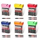 Geinxurn Impact Torx Schraubendreher Bits Set, 90 Stücke 50mm Bitsatz Magnetisch S2 Stahl Multi Treiber Bits mit Lagerung Bunte Box