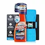 Versiegelungs Set: Sonax Xtreme Ceramic Spray Versiegelung Auto Lackpflege Sprühversiegelung 750ml + ShinyFreaks Allzweck Mikrofasertuch | 2-teilig