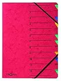 Pagna Ordnungsmappe Easy (Sammelmappe, 12 Fächer, 1-12) rot