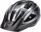 ABUS Rennradhelm Macator - sportiver Fahrradhelm für Einsteiger - auch für Zopfträger/-innen - für Damen und Herren - Titan (Grau Glänzend), Größe L