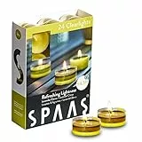 Spaas 24 Duftenden Clearlights, Teelichter mit durchsichtigem Halter, ± 4,5 Stunden - Refreshing Lightness, Herbst Gelb