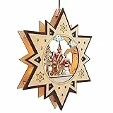 Wichtelstube-Kollektion LED Fensterbilder Weihnachten Holz beleuchtet Winterkinder inkl. Timer Schwibbogen Weihnachten, Fensterdeko beleuchtet batteriebetrieben