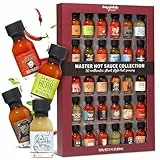Thoughtfully - Hot Sauce Geschenkset - Probierset Mit 30 Verschiedenen Scharfen Saucen - Weltweit Inspiriert