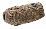 HUNTER Hundepullover MALMÖ, Farbe: beige, klassisches Zopfstrick-Muster, wärmend & bequem, elastisch für optimalen Sitz, reflektierend für mehr Sichtbarkeit, waschbar bei 30°C, Größe: 45