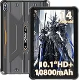 HOTWAV R8 Outdoor Tablet Android 14, 10.1 Zoll HD+ Display 10800mAh, Octa-Core 12GB RAM +128GB ROM +1TB Erweiterbar PC, 13MP Kamera IP68/IP69K Wasserdicht Tablet, 4G Dual SIM/5G WiFi/BT5.1/GPS