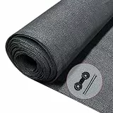 VOUNOT® Zaunblende 1.8×10m, Sichtschutz Zaun 150 g/m² HDPE Schattiernetz, Windschutz UV-resistent Reißfest, 85% Beschattungsgrad, mit Löcher und Kabelbinder, Anthrazit