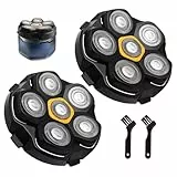 2 Stück Ersatzrasierkopf für DOAO Kensen JoyKoi Kibiy AEXIRI Shaver, Magnetische 6D Kopfrasierer für Glatzen Rasierer Herren, Wasserdicht Flexibler Kopf Abnehmbarer Ersatz-Scherkopf Nass und Trocken
