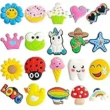 homenatur Anstecknadeln für Crocs Sanitär-Clogs – 20 Stück – dekorative Pins – Schuhanhänger – Zubehör und Verzierungen für Schuhe – Damen Herren Kinder – Gesundheit Gastgewerbe – Arbeit Friseur,