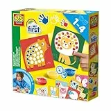 SES Creative | My First | Fingermalset Tiere für Kinder | Kreative Kunstspiele | 10 Seiten | Motorische Entwicklung | Abwaschbare Farbe | Hergestellt in den Niederlanden | für Kinder ab 1 Jahr