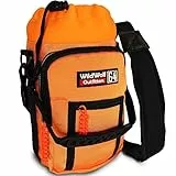 Wild Wolf Outfitters Molle Flaschenhalter für 64 oz Flaschen Flaschenhalter Rucksack, Wasserflasche mit Riemen (verstellbar), Taktische Trinkflasche fürs Fitnessstudio – Orange, Flasche mit strohhalm