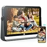 KODAK Digitaler Bilderrahmen 10 Zoll WiFi 6, Touchscreen Full HD 1200 x 1920, 32 GB, Akku 3800 mAh, Diashow & Musik, Wetter Auto, Teilen über WLAN 2.4G/5G – Schwarz