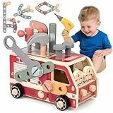 Vanplay Werkzeugkoffer Kinder, Kinderwerkzeug Holzspielzeug Montessori Spielzeug ab 3 4 5 Jahre Kinderspielzeug Werkzeugkasten Kinder