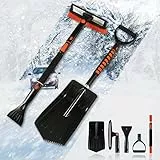 Tapha 36 Zoll Rakel Schneebürste Eiskratzer und Schneeschaufel Kit für Auto Schnee EIS Entfernung, 3-in-1 Ergonomische Ausziehbare und Abnehmbare Schneeräumung Winter Zubehör Kit für SUV, Auto, LKW