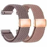 chinbersky Nylon Geflochtenes Uhrenarmband 20mm mit Magnetischem Verschluss, Armband 20mm Elastisches Ersatzarmband für Samsung Galaxy Watch 7/6/5/4/FE/5 Pro/6&4 Classic/Active 2/Amazfit gts 4 3 2