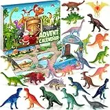 iZoeL Adventskalender 2024 Dinosaurier Kinder Jungen Dino Adventskalender 24 Dinosaurfiguren Füllung Weihnachten Geschenk 3-12 Jahre