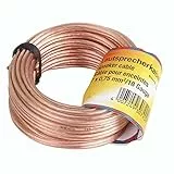 Hama Lautsprecherkabel (Kabel, 2 Kerne, 2x 0,75mm, mit Klemme, Schraubanschluss, 10m) transparent