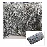 Xrdbfd Verstärktes Tarnnetz, Jagd Camouflage Netz, Sonnensegel Für Militärische Dekoration, Pergola-Schatten, 2x3m/4x5m Graues Tarnnetz, 210d Oxford Wasserdichtes Schattennetz,2x3m(6.6 * 9.8ft)