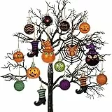 Valery Madelyn 24 Stücke Halloween Kugeln Ornamente, Freche Dekorative Bruchsichere Halloween Hängende Baumkugeln