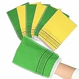 Cobee Peelinghandschuh, 6 Stück Exfoliating Gloves Waschlappen Doppelseitig Schrubben Waschlappen Wiederverwendbare Peelinghandschuhe Korean Peeling Körper Peeling Badetücher Für Dusche