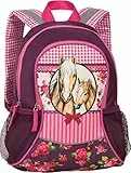 Fabrizio Kids Pferde Rucksack 35 cm 35cm Weichgepäck 7L Pink, Pferde Pink