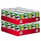 Pringles Sour Cream & Onion (2x 12x 40 g) – der unwiderstehliche Snack-Klassiker in der praktischen Dose – knackige Chips mit - und Zwiebel-Geschmack – Pop. Play. Eat.