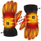 Svpro Beheizte Handschuhe Herren Damen, 3200mAh Wiederaufladbare Beheizbare Touchscreen Elektrische Motorrad Handschuhe Winter Warme Beheizter Handwärmer