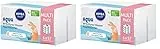 NIVEA Baby AQUA Feuchttücher, Baby Feuchttücher zur sanften Reinigung empfindlicher Haut, hypoallergene und parfümfreie Feuchttücher für Babys mit 99% Wasser (4 x 57 Stück) (Packung mit 2)