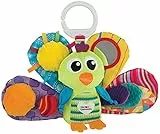 Lamaze LC27013 Baby Spielzeug Jaques, der Pfau Clip & Go, das hochwertige Kleinkindspielzeug. Der quietschbunte Greifling fördert die Motorik und ist das perfekte Kinderwagenspielzeug und Kuscheltier