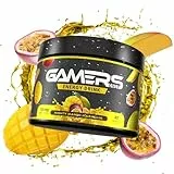 Gamers Only Gaming Booster Mighty Mango Maracuja [MIT KOFFEIN & ZERO ZUCKER ] 40 Portionen | Energy Drink Pulver | Erhöht die Konzentration & Reaktionen | 125MG Koffein & L-Tyrosin
