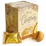 FOOD crew 12x Weihnachts Glückskekse mit Apfelstrudel Geschmack - Glückskeks mit festlichen Spruch einzeln verpackt - Weihnachtsglückskekse kleine Geschenkideen Weihnachten - Adventskalenderfüllungen