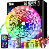 Keepsmile LED Strip 10 m RGB LED Strip, App and Remote Control Bluetooth Music Sync Timer Setting Dimmable Colour Changing LED Lights Strip for Gaming Room, Room, Kitchen, Party