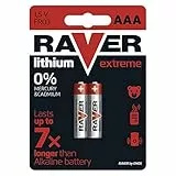 RAVER Batterien für Outdoor von EMOS, AAA Micro Lithium Batterien für den Außenbereich, Außensensor, Digitalkamera, Taschenlampe, 2er Pack, nicht aufladbar