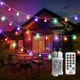 Useber Lichterkette Kugel, 8 Modi mit Fernbedienung,Lichterkette Außen/Innen mit Stecker, für Kinderzimmer,Garten,Party Deko,Balkon,Weihnachtsbeleuchtung