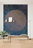 Komar Vlies Fototapete LA LUNE | Tapete, XXL, Dekoration, Jugendstil, Schlafzimmer, Wohnzimmer, Büro, Flur | Größe 200 x 270 cm (Breite x Höhe) | HX4-032