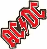 AC/DC Aufnäher Bügelbild Aufbügler Iron on Patches Applikation Biker Kreuz Chopper