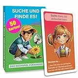 KARTENVERSAND24 Suche und Finde es Spiel Suchspiel Outdoor Spiele für Kinder Geschenk Mädchen Junge 4 5 6 Jahre Geschenke gefunden draußen Natur (Outdoor)