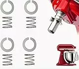 COZERI 4-teilig Edelstahl 304 Federn & Unterlegscheiben Set für KitchenAid Standmixer 3,5-7 Qt - Hochwertige Ersatzteile für Flex-Edge Schneebesenbefestigung (Nicht für Mini-Modelle)