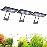 hygger Dreikanal-Tauch Clip On Aquarium Beleuchtung, 36W Full Spectrum LED Aquarium Lamp, 24/7 Lighting and DIY Mode Fish Tank LED Light mit 7 Farben und Einstellbarer Helligkeit (3)