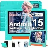ZIOVO Tablet 10 Zoll Android 15 Tablets mit 30GB RAM+TF 2TB, 5G WiFi, Gemini AI, Octa-Core, Widevine L1, GPS, Face ID, iWAWA, 6000mAh, Bluetooth 5.0, GMS Certified Tablet mit Eva Case - Grün