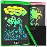 LEYAOYAO LCD-Schreibtafel, 21,6 cm (8,5 Zoll), mit Tasche, buntes Display, Zeichenbrett, Lernspielzeug, Geschenk für Kinder im Alter von 3–6 Jahren, Grün + Rosa, 2 Stück