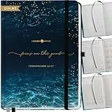 Lebenskompass® Kalender 2026 2027 A5 Dive - Terminplaner Juli 2026 bis Dezember 2027 - 18 Monate Wochenplaner & Buchkalender mit Achtsamkeit, Hardcover mit Goldprägung