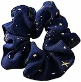 Haarband Scrunchie Niedlich Glitzer Prinzessin Stern Erwachsene Haarschmuck Elegante Damen Mädchen Haarschmuck Einfache Haarschmuck Haargummi Beliebte Mode (Blau) Nützlich und professionell