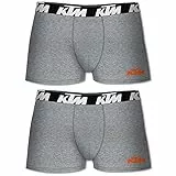 KTM by Freegun Boxershorts für Herren Unterwäsche Pant Men´s Boxer 2 er Pack, Farbe:Light Grey 3400, Bekleidungsgröße:XXL