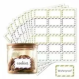 TrustKK Wasserfeste Vorratsetiketten, Bunt Gestreift, 180 Stück, 50 x 30 mm, Vinyl Selbstklebend, für Küche und Speisekammer