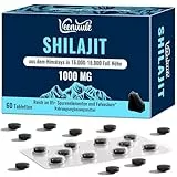 Shilajit Tabletten 30.000 mg Hochdosiert, 100 % Reines – Original Himalaya Shilajit, Reich an Fulvinsäure & 85+ Spurenelementen (60 Tabletten)