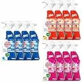 Sagrotan Bad-Reiniger Ozeanfrische für Hygiene im Bad – 4x750 ml + Küchen-Allzweck-Reiniger für die Reinigung der Küche – 4x750 ml + Allzweck-Reiniger für die Reinigung von Oberflächen – 4x750 ml